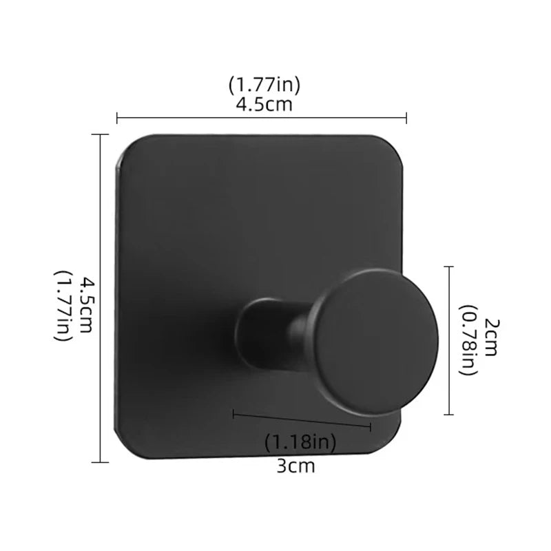 Towel Hooks Extra Sticky Stainless Wall Coat Racks Rustproof Hook Holder Wall Mount Punch-free Hanger for Kitchen Bathroom Home