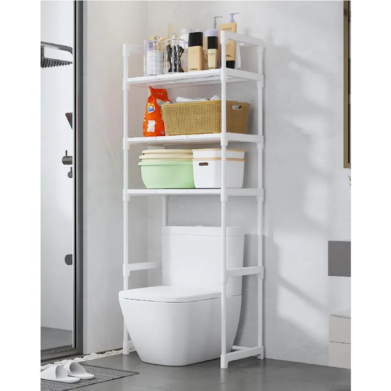 Multifunctional assembly washing machine rack 3-layer floor rack toilet storage rack