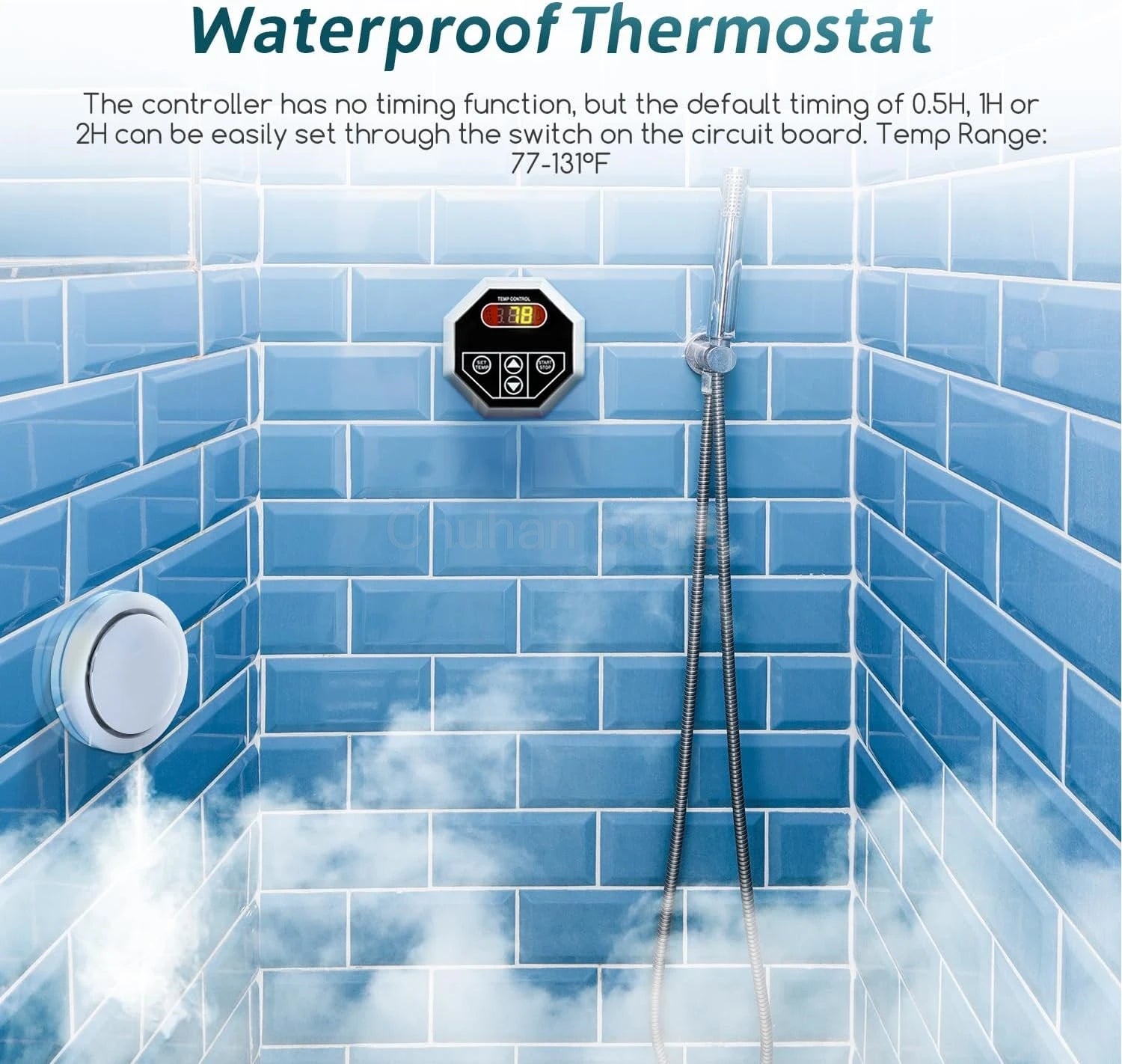 Aluminum Steam nozzle for Steam Bath Generator Controller Aromatherapy Steam Head