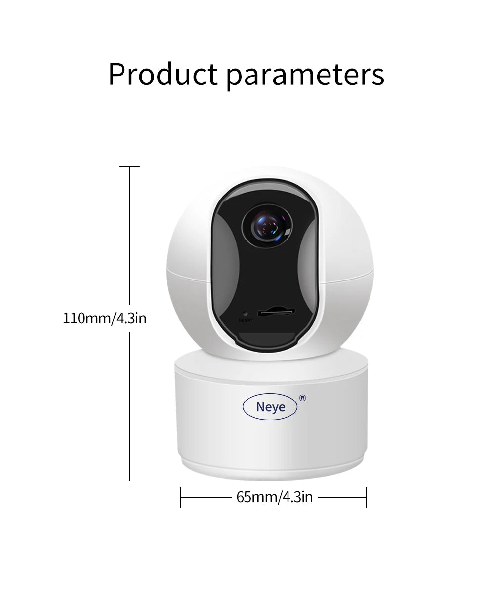 8MP 4K WiFi Security Indoor Camera 5X Digital Zoom Pan Tilt IP Camera Ai Automatic Tracking Night Vision Intercom Security