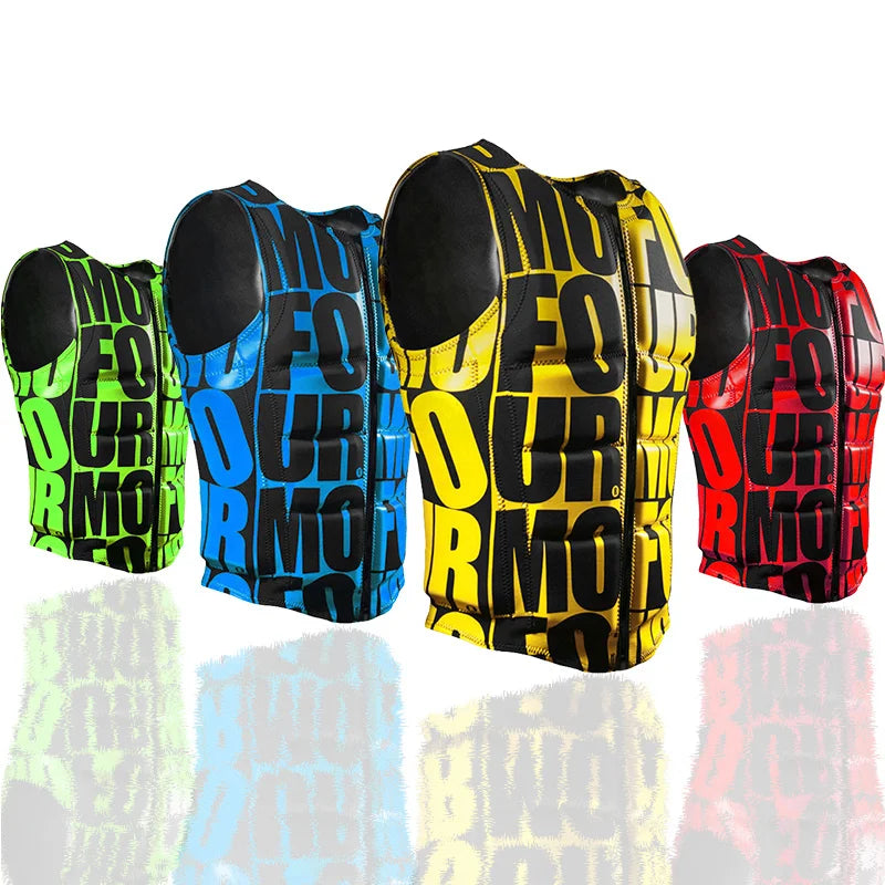 Life Jacket Adult Neoprene Buoyancy Surf Vest Water Sports Kayak Motorboat Drifting Vest Rescue Lifeguard Professional Life Vest