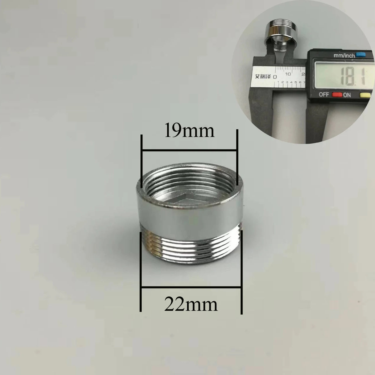 19 21 23 25 27mm female to male 22 adapter not standard thread
