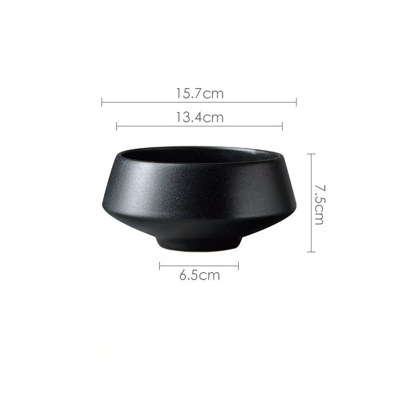 Matte Ceramic Tableware Bowl Plate Cup Set Nordic Retro Stoneware Dinner Bowl Salad Noodle Rice Bowl Dish For Home Restaurant