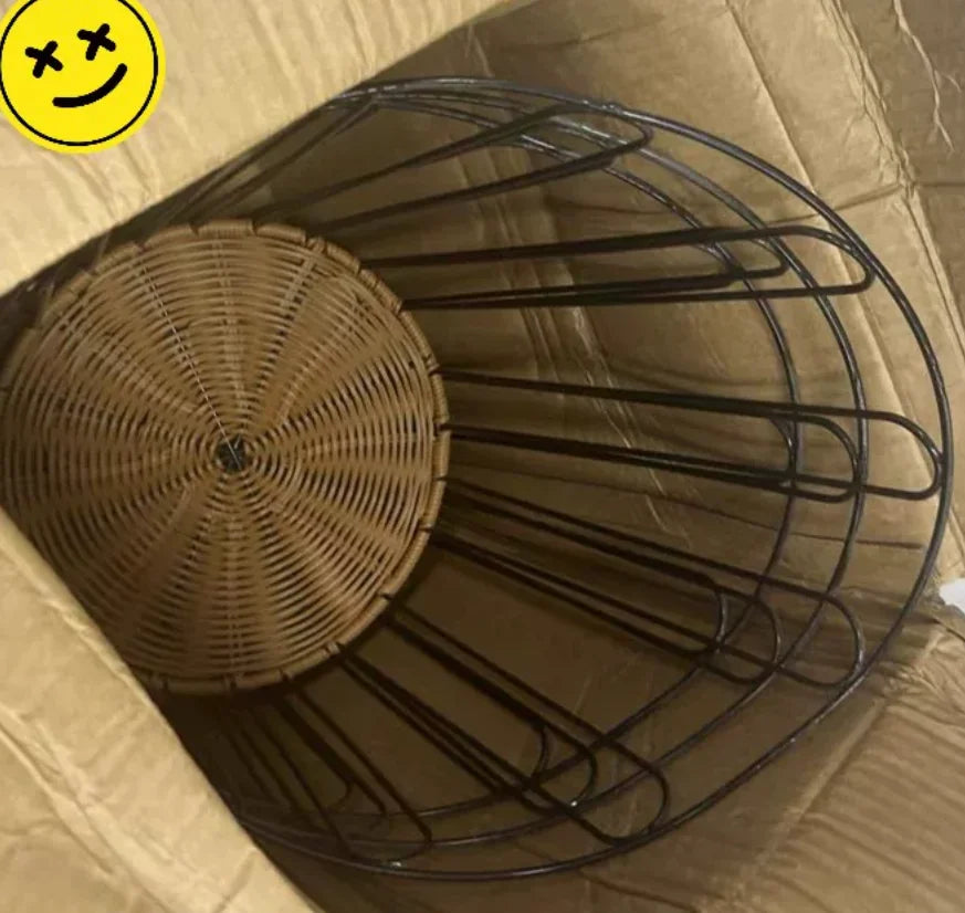 Anti-rust Iron Basket Woven Baguette Basket Cake Shop European Rattan Baking Baskets Baguette  Organizador Organizer Органайзери