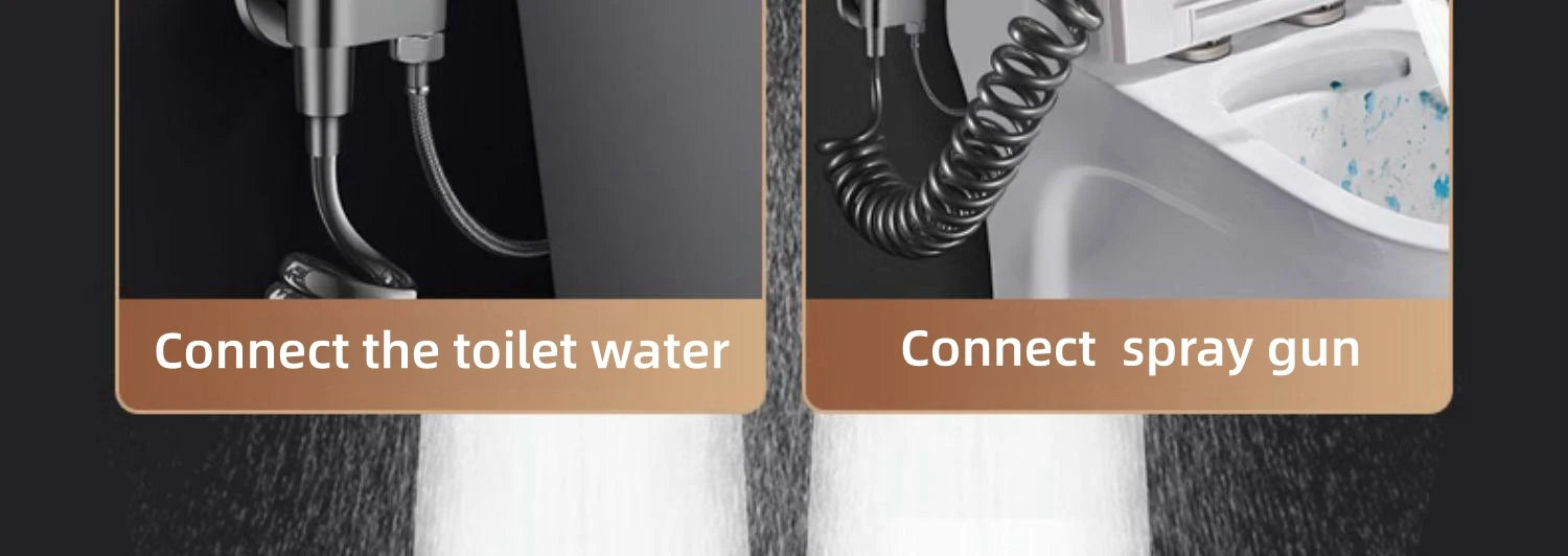 Bathroom Set, High-pressure handheld sprinkler, bathroom cleaning, bathroom accessories, sanitary shower
