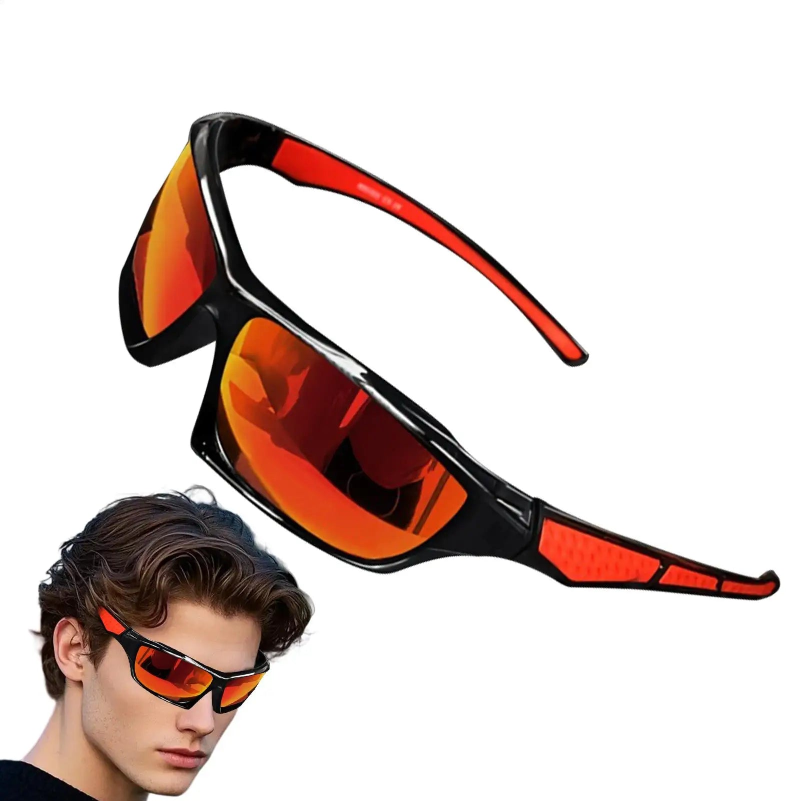 Mens Sun Glasses Comprehensive Protection Sun Glasses Comfortable Fashion Shades Outdoor Sport Eyewear for Driving Running
