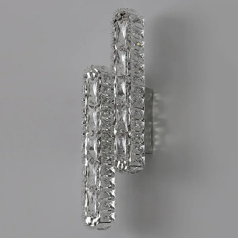 Luxury Modern LED Crystal Remote Control Wall Lamps for Living Room Bedroom Decoration Indoor Lights Fixtures Home Wall Decor