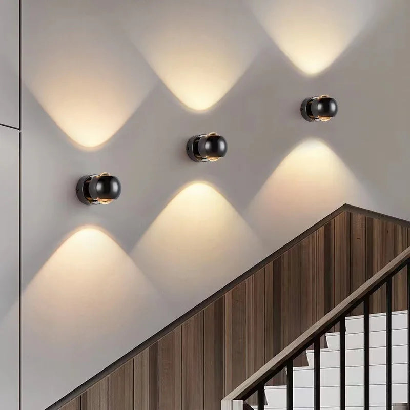 Aluminum Luxury Art Glass Wall Lamp Sconce Living Dining Room Bedroom Corridor Staircase Home Decor Lighting