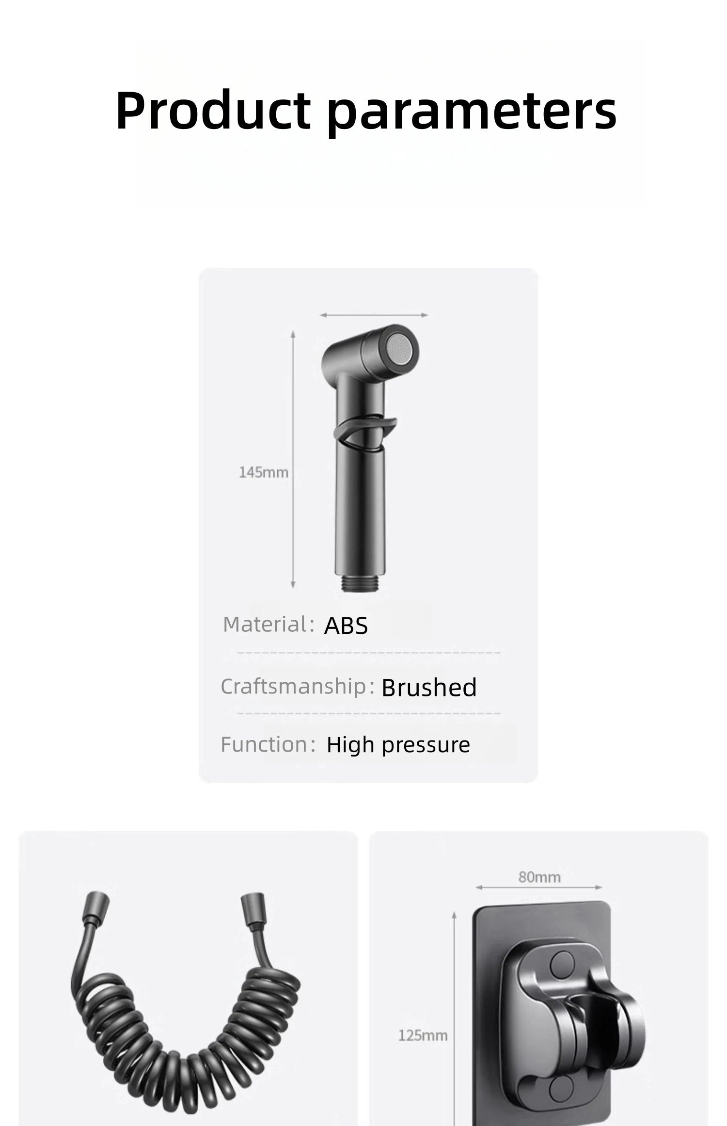 Bathroom Set, High-pressure handheld sprinkler, bathroom cleaning, bathroom accessories, sanitary shower
