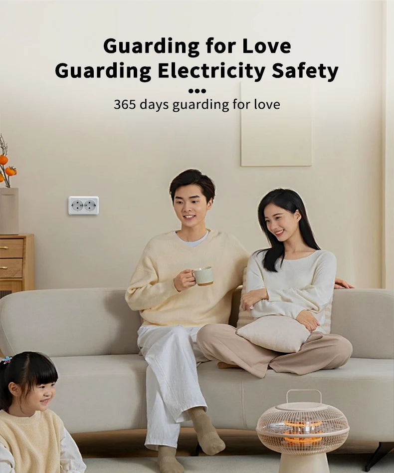 WESA White Wall Surface 2 Sockets Plugs EU Exterior Electrical Outlets With Ground Power Socket Flame Retardant Paint Plastic