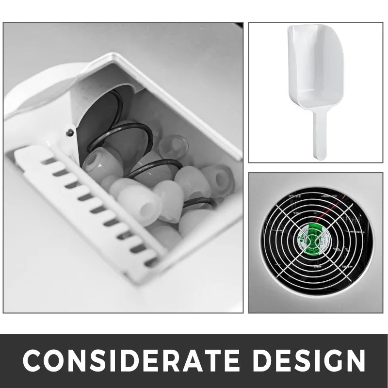 2-In-1 commercial ice maker 35kg/24h with electric water dispenser for outdoor home and hotel use