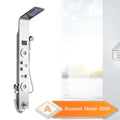 LED Light Bathroom Shower Panel Intelligent LCD Shower Column System with 6 Modes Rain Waterfall Massage Jet Bath Mixer Tap