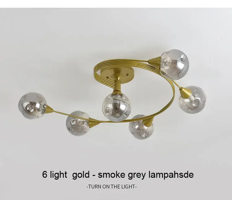 2025 Modern Led Ceiling Chandelier Nordic Glass Lamp Bedroom Kitchen Living Room Dining Room Decoration Home Ceiling Light Fixtu