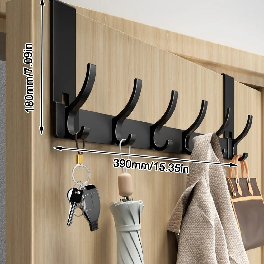 Door Behind Hook Storage Wall Hanging Clothes Hanger Coat Hook Punch-free Hanger Bedroom  Kitchen Organizer Quick Installation