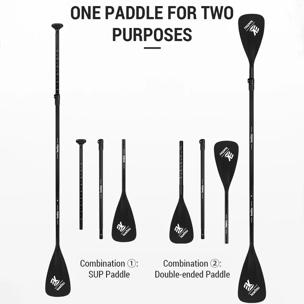 Adjustable SUP Paddle Aluminum Alloy Stand Up Paddle Board Paddle Portable Retractable Paddle Single and Double-ended Paddles