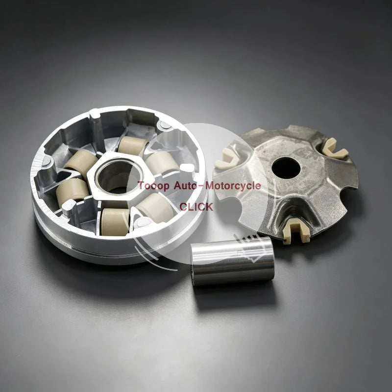 Scooter Variator Clutch Assembly Shockproof Aluminum Alloy Wear Resistant Rollers for Bumpy Road Riding Scooters
