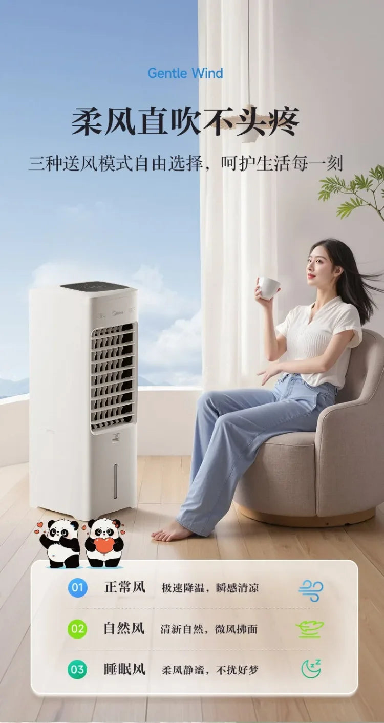 2026 New Portable Evaporative Air Cooler Water Cooling Fan Cold Wind Air Conditioner Fan for Home Dormitory Office Use