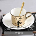 New Dynamic Mirror Reflection Cup Mug 250~300ml Home Drinkware Creative Ceramic Anamorphic Cup Coffee Tea Set Interesting Gift