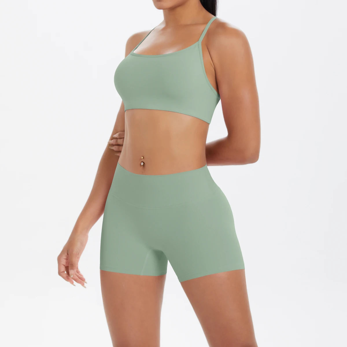 New Cross Backless Yoga Bra And Fitness Shorts Gym Yoga Set Woman’s Summer Running Sports Quick-Dry Women Gym Clothing Yoga Suit