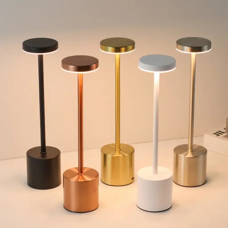 Modern Touch Rechargeable LED Desk Lamp with 3 Color Tones Suitable for Stylish and Minimalist Design in Home Offices