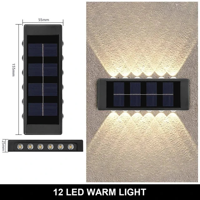 Solar LED Light Outdoor Solar Lighting Lamp Streetlights Exterior Decoration Garland Waterproof Solar Garden Light  Wall Light