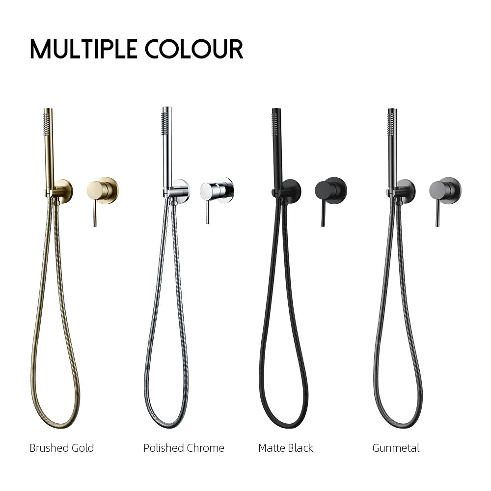 Handheld Shower Bathroom Shower Faucet  Hot & Cold Water Tap Brass Shower Holder And Stainless steel 1.5M Hose Wall Mount Mixer