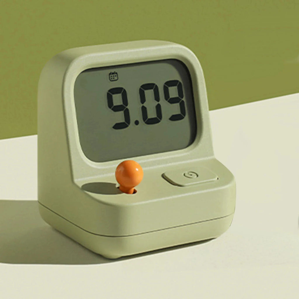 Creative Retro Mini Handheld Game Clock Alarm Machine for Kids Multi-Function Table Desk Clock Cute Digital Snooze Countdown