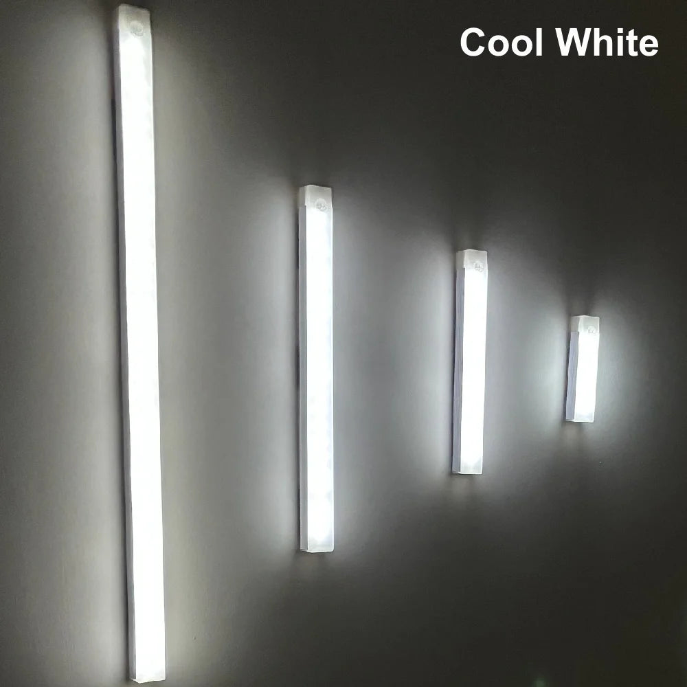 LED Motion Sensor Light Night Light Wireless USB Under Cabinet Light For Kitchen Cabinet Bedroom Wardrobe Sensor Indoor Lighting