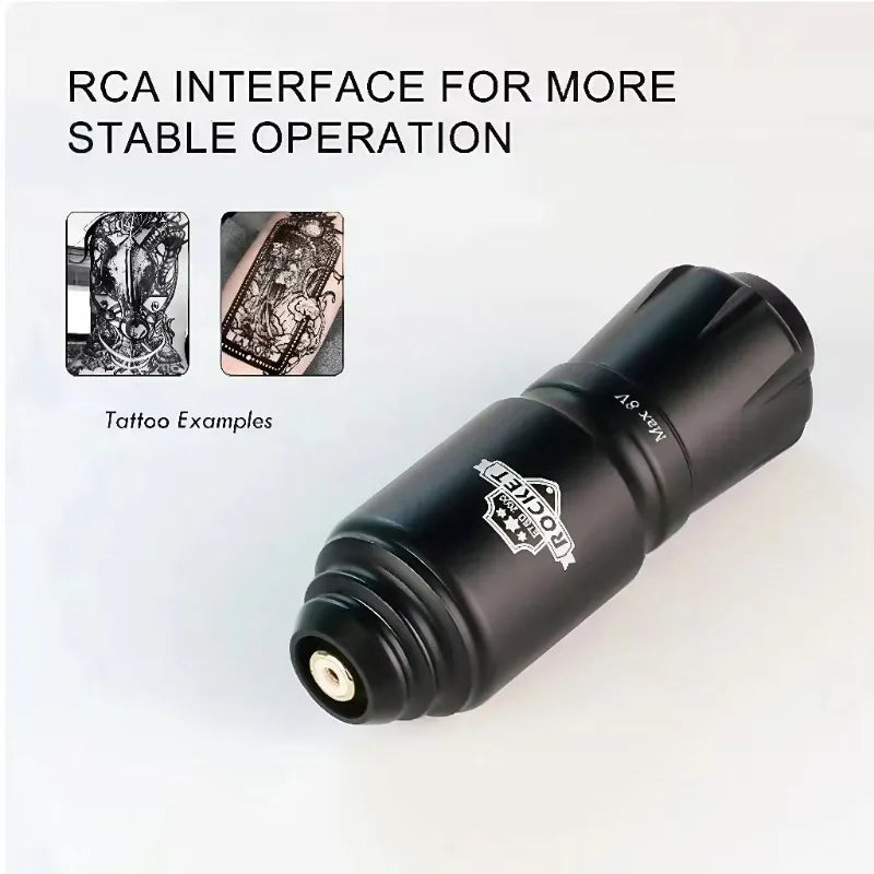 Wireless Tattoo Pen Kit Mini Rocket RCA Battery Rotary Gun with Tattoo Ink and Needles Complete Starter Set for Beginners