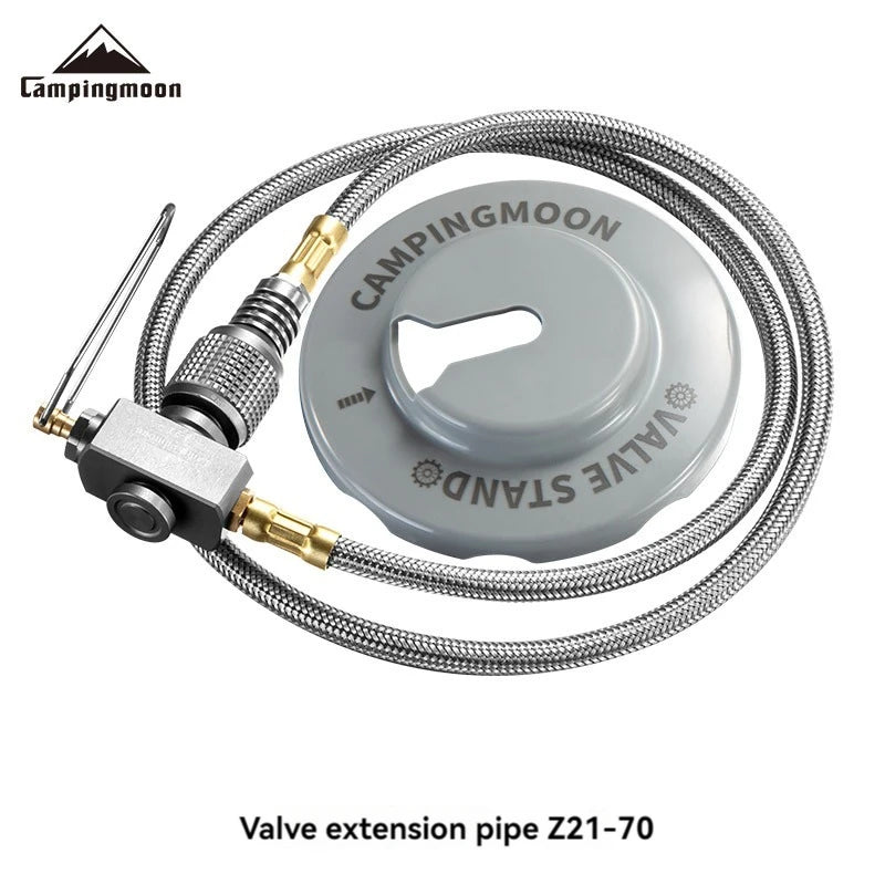 CAMPINGMOON Outdoor Split Stove Accessories Flat Gas Tank Extension Line With Valve Camping Stove Extension Pipe Adapter