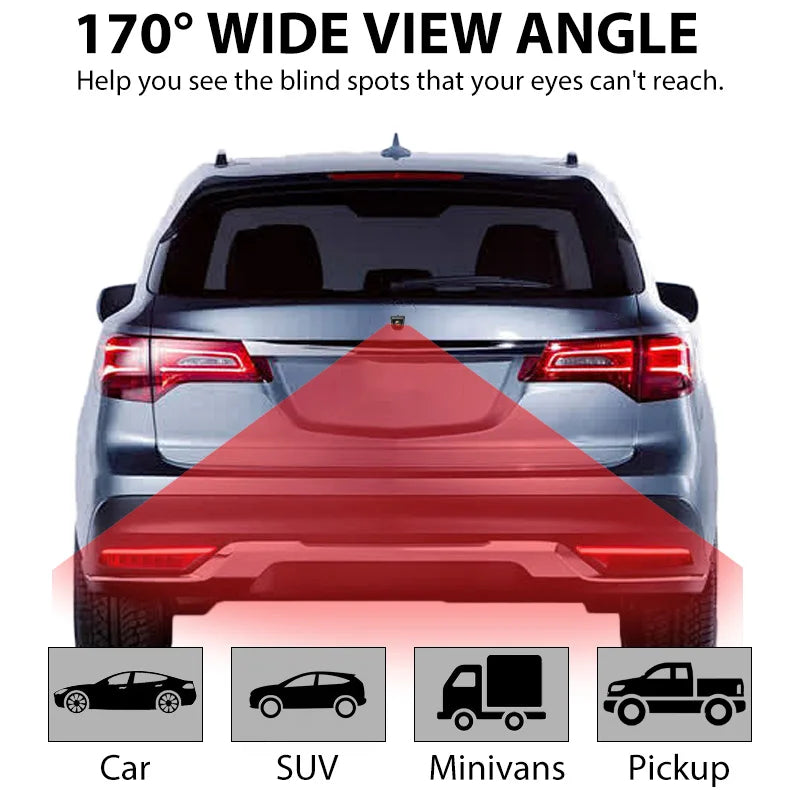 AHD CVBS HD fisheye reversing camera IP67 waterproof night vision lens compatible with car radio MP5 player monitor