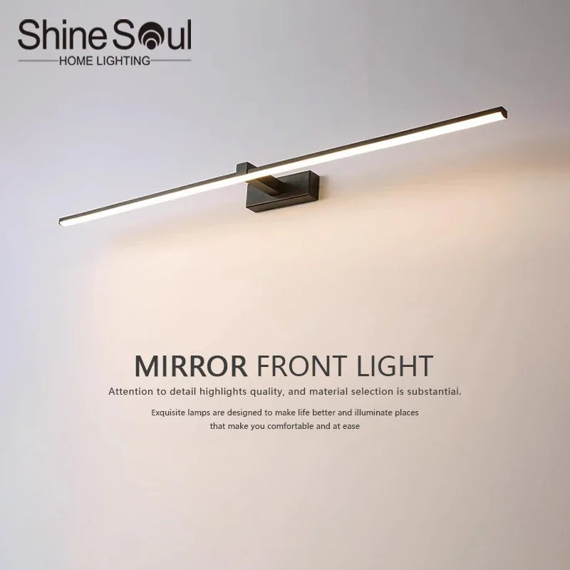 Modern Bathroom 100cm Mirror-front Lamp Bedroom Bedhead Home LED Wall Lights Aluminum Simple Strip Indoor Makeup Mirror Lighting