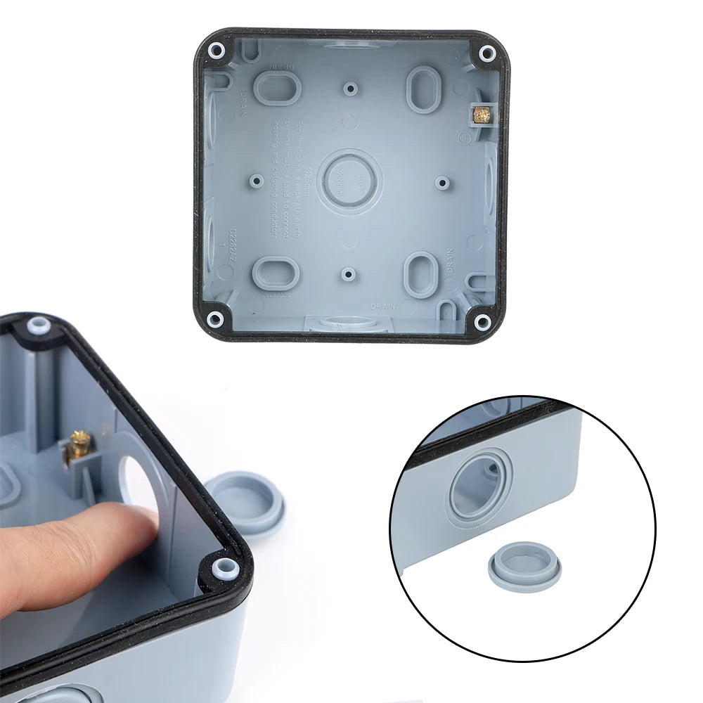 Double EU Socket Power Supply Switch Socket 16A Outdoor Wall Power Socket With USB Charging for Home& Garden IP66 Weatherproof