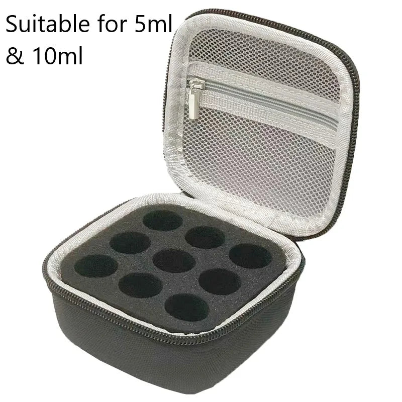 1pc Handheld peptide case insulin vial holder 9 slots for standard 3/5/10ml vial,foam protective, sale case only