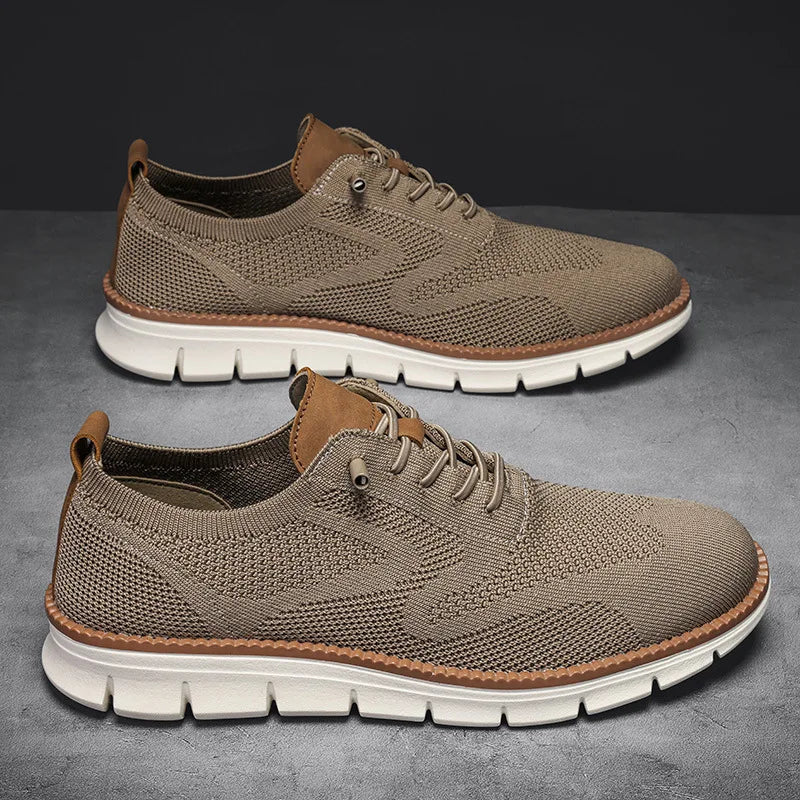 Men's Sneakers Casual Breathable Flat Shoes Outdoor Light Comfortable Anti-Slip Sports Walking Shoes
