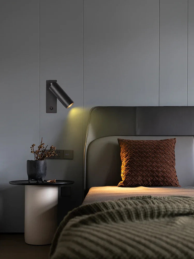 LED Wall Lamp with Switch – 3W Modern Folding Rotatable Sconce for Bedroom, Bedside, Home, and Hotel Reading Lighting