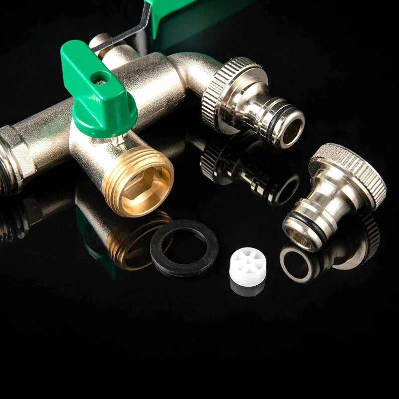 Garden Outdoor Bibcock Faucet DN15 DN20, Anti-freeze, Dual Control Copper for Washing Machine and Kitchen Garden Sink    1/2
