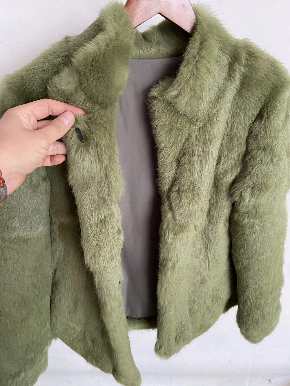 Natural Rabbit Fur Coat Women Winter Jacket Real Leather And Fur Bolero Women's Clothing Female Outerwears With 2025 Black Cold
