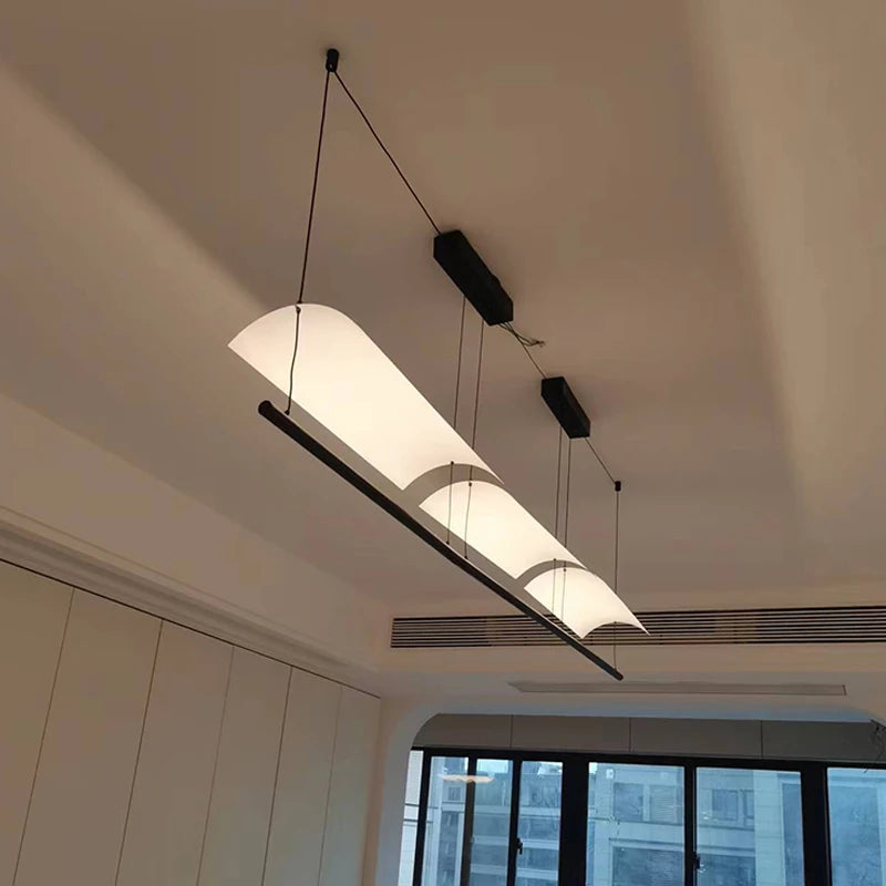 Modern Salon Lightings Home Decoration Simplicity Long Strip Design Led Lamp Nordic Office Living Room Dining Home Decoration
