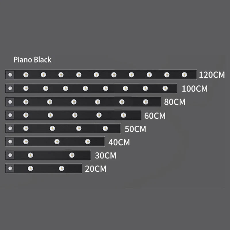 Smart LED Motion Sensor Light Strip - Thin Cat-Eye Hill Design, Rechargeable Self-Adhesive for Wardrobe/Wine Cabinet/Cabinet