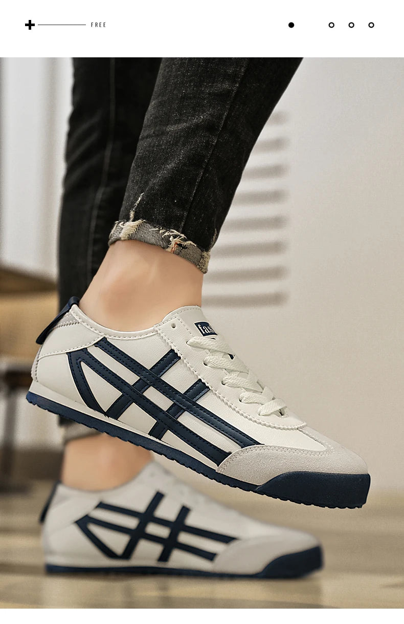 Fashion Couple Canvas Shoes Classic Design Green Leather Casual Shoes For Men Trendy Low-cut Lightweight Original Men's Sneakers