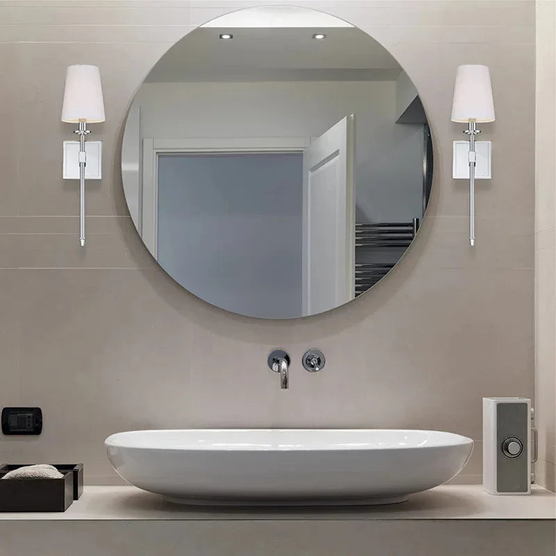 Modern American Led Wall Lamp Decor Bathroom Mirror Light Bedroom Corridor Stairs Cloth Indoor TV Background Decor Light