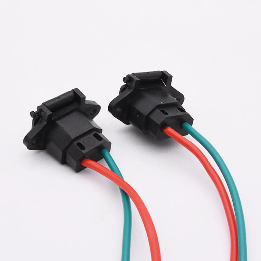 1x E-bike Plug Socket Charger Electric Scooter Vehicle Charging Socket E-bike Car Plug Cable Wire Connector Three Hole Socket