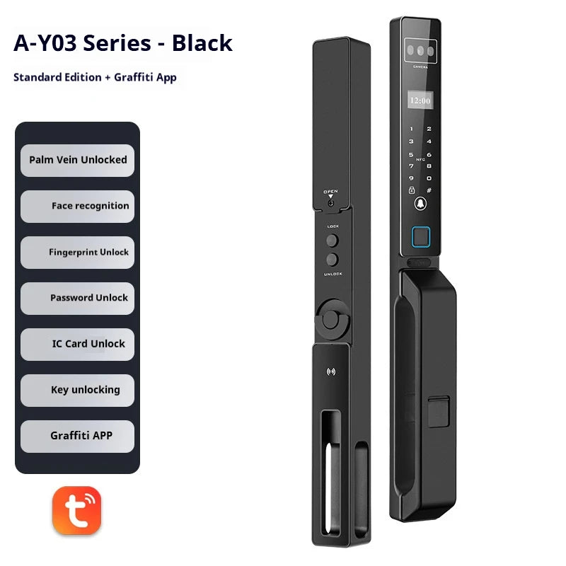 Standard Version Smart Lock  Aluminum Fully Automatic Fingerprint Face Recognition Palmprint Unlock