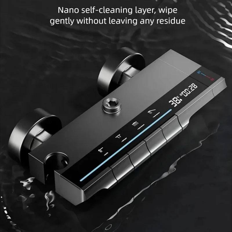Multifunctional Aluminum Shower Set Household Hot and Cold Water Digital Display Pressurized Shower System Set Bathtub Faucet