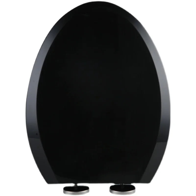 Thick Black Toilet Seat Cover Universal Soft Quiet Bidet Cover for U/V Toilet Durable Bathroom Accessories Home Toilet Parts
