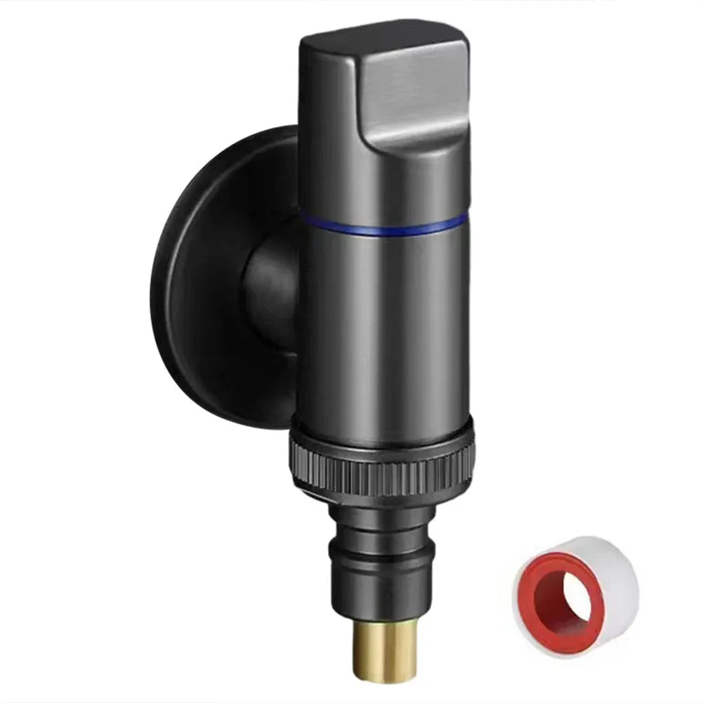 Washing Machine Faucet Brass Water Stop Quick Opening Angle Valve Wall Mounted G1/2 Water Stop Clip Bathroom Accessories