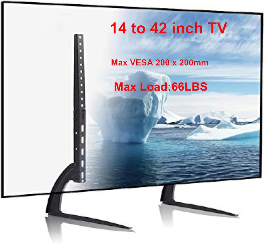 Universal TV Stand,Metal TV Legs for 14-42 inch TV Height Adjustment TV Base with VESA 200x200mm,TV Stand Tabletop Strong TV Leg