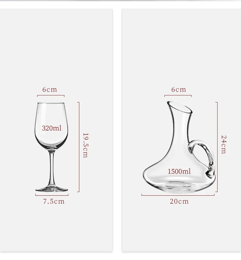 Red Wine Glasses Set Household Wine Decanter Wine Glasses Luxurious European-style Glass Wine Goblet