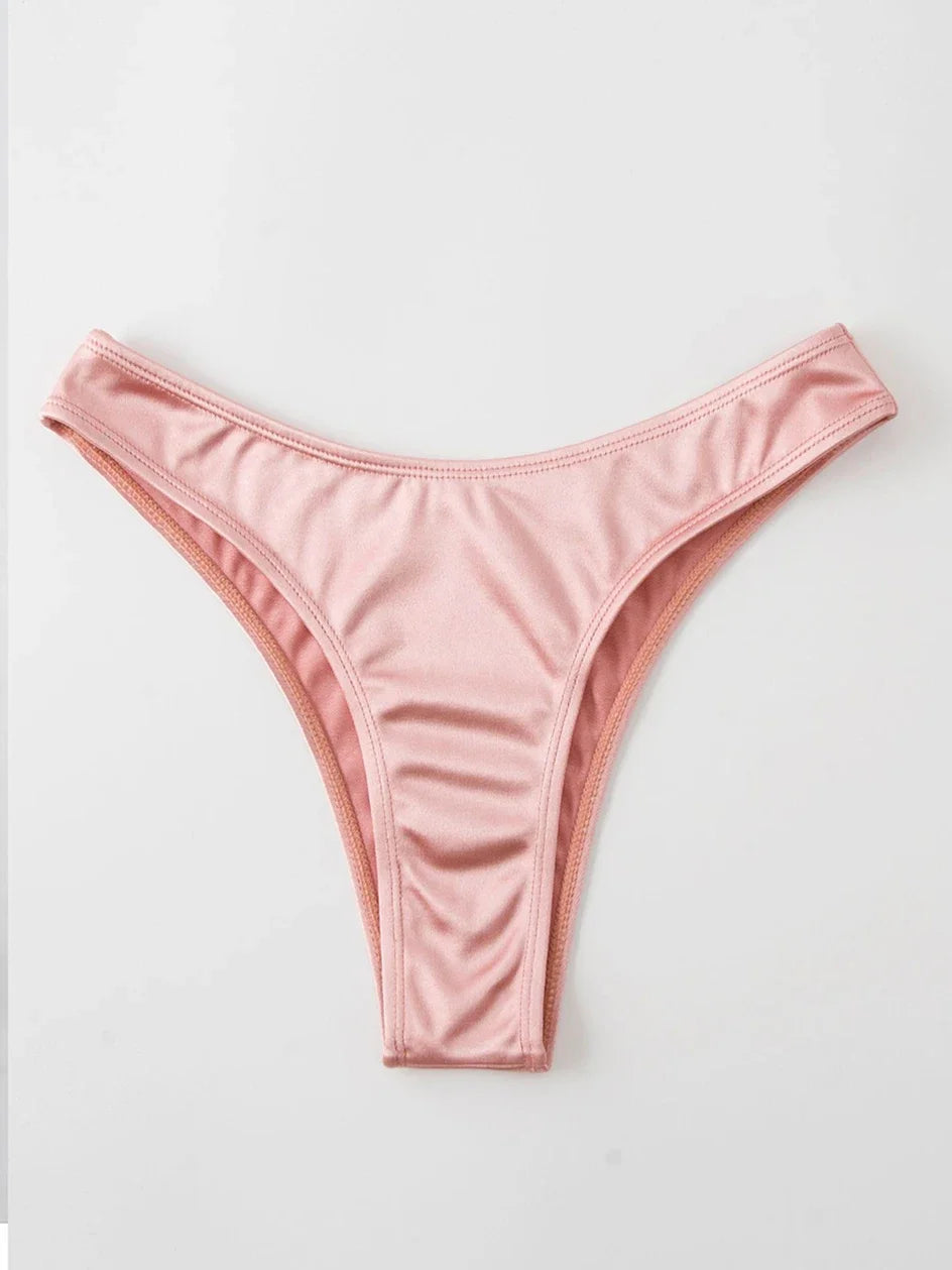 Bandeau Bikini Swimsuit Women 2026 Two-piece Swimwear Thong Bikinis Sets Female Bathing Suit Push Up Monokini Beach Wear Biquini